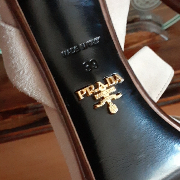 Prada Stunning Suede Strappy Heel Sandals 39 - Picture 8 of 8